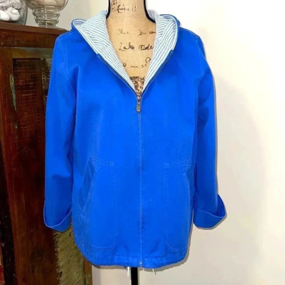 Denim & Company Hooded Jacket (Size Medium)